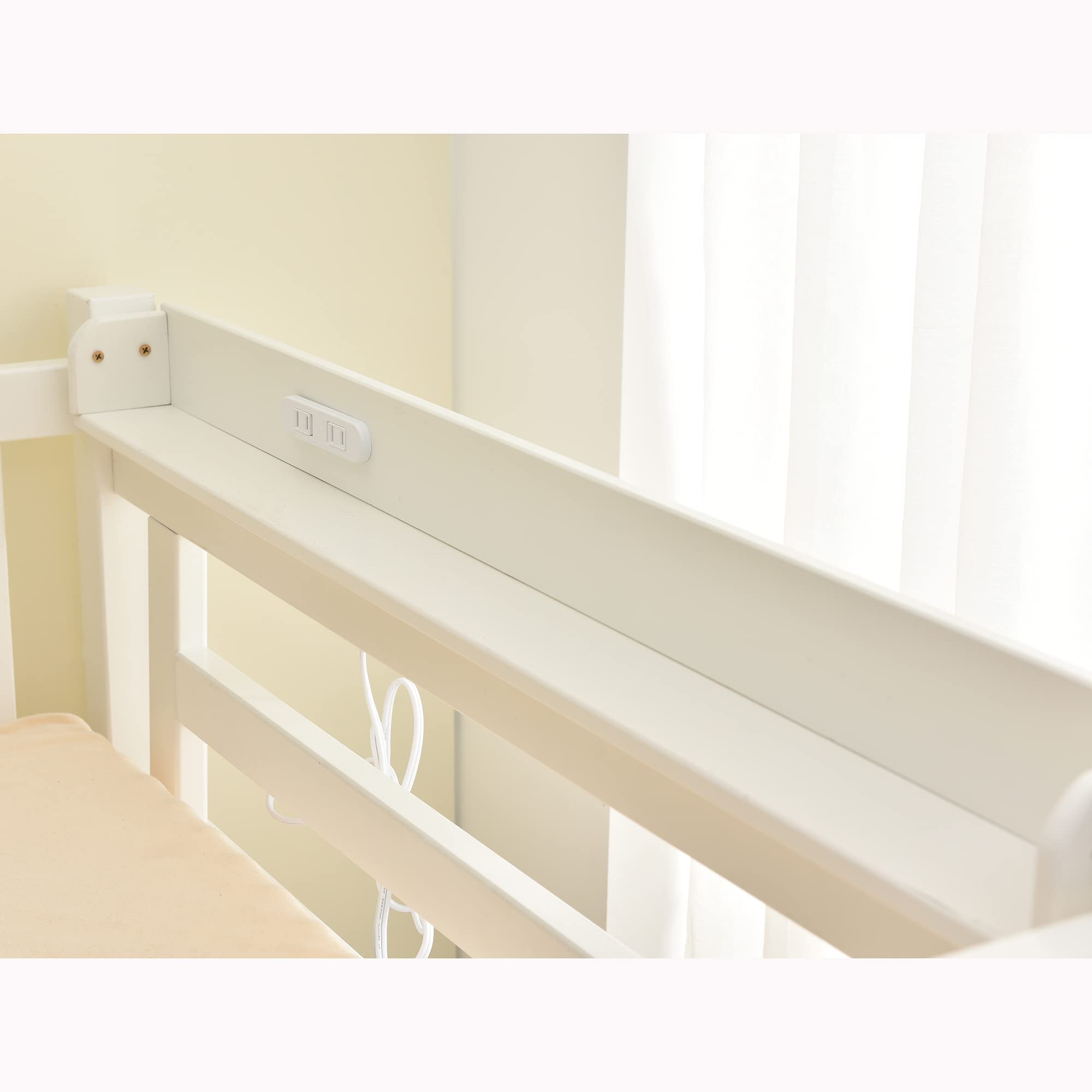 Amazon｜ロフトベッド 天然木 木製 2段ベッド 収納棚+階段+コンセント+